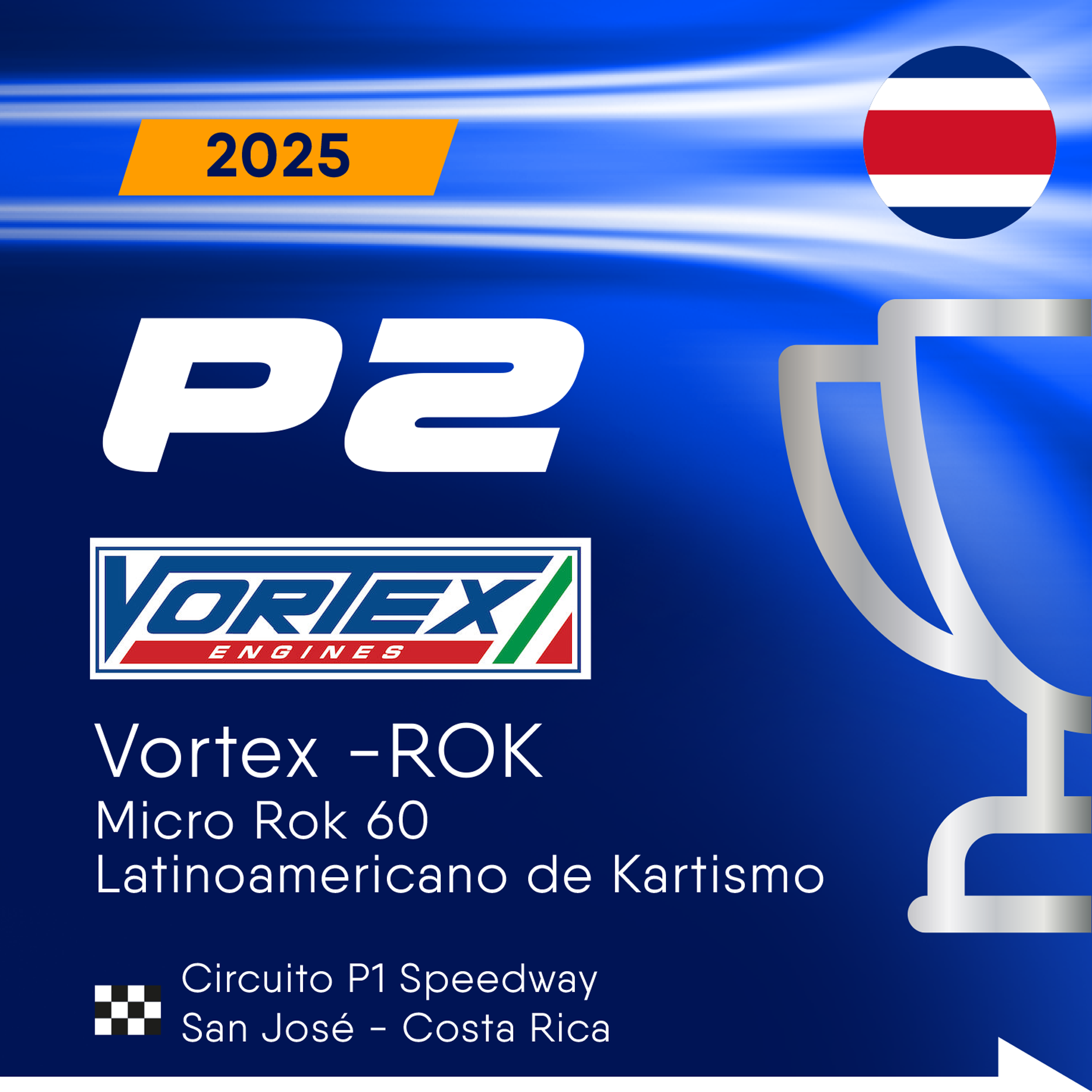 Dominic Vera Subcampeon Latinoamericano de Kartismo Costa Rica 2025